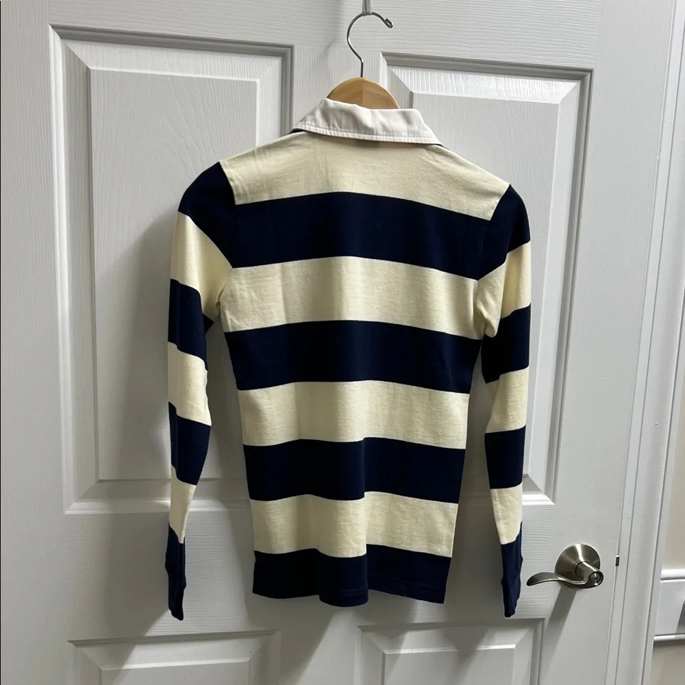 Polo by Ralph Lauren women’s Navy and Cream long sleeve Shirt size xs - Picture 5 of 9